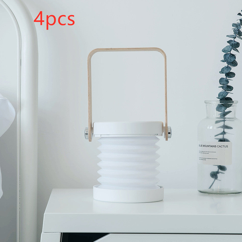 Foldable Touch Dimmable Reading LED Night Light Portable Lantern Lamp USB Rechargeable For Home Decor